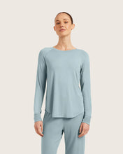 Load image into Gallery viewer, Boody Goodnight Raglan Sleep Top - Mineral Blue - XS
