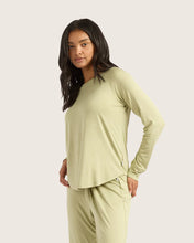 Load image into Gallery viewer, Boody Goodnight Raglan Sleep Top - Sage - Medium
