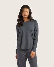 Load image into Gallery viewer, Boody Goodnight Raglan Sleep Top - Storm - Small
