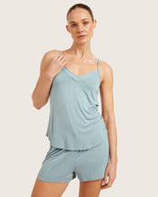 Load image into Gallery viewer, Boody Goodnight Sleep Cami - Mineral Blue - Medium
