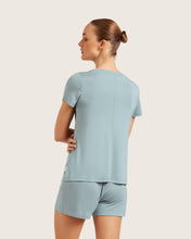 Load image into Gallery viewer, Boody Goodnight Sleep Tee - Mineral Blue - Medium
