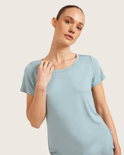 Load image into Gallery viewer, Boody Goodnight Sleep Tee - Mineral Blue - XS
