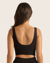 Load image into Gallery viewer, Boody Ribbed Seamless Bra - Shade Black - XL
