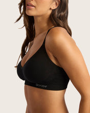 Load image into Gallery viewer, Boody Wireless T-Shirt Bra - Shade Black - Medium
